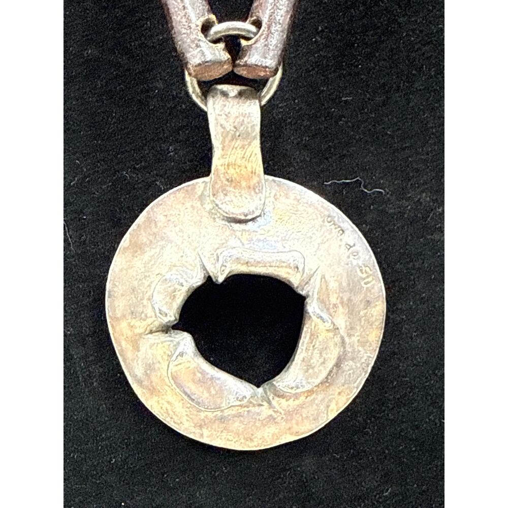 Uno de 50 Cratere Silver Plated / Exotic Wood Long Necklace 19" wood and silver - Picture 3 of 6